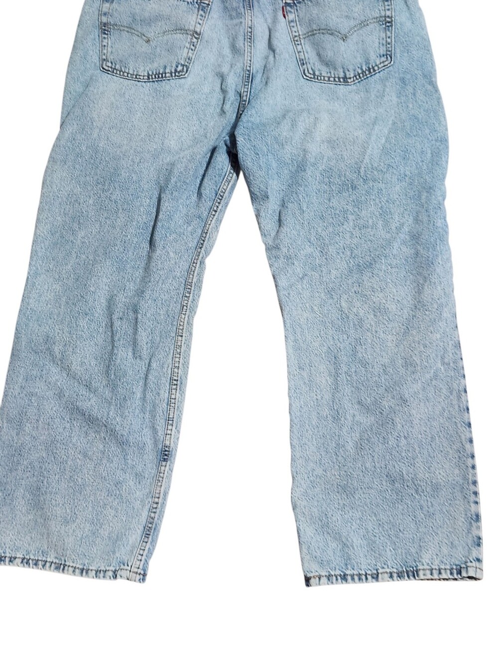 Levi's 565 Blue Jeans Mens 40x30 Light Wash Straight Leg Denim Zip Fly - Picture 10 of 11